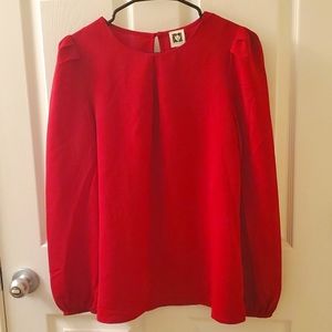 Anne Klein small red blouse
